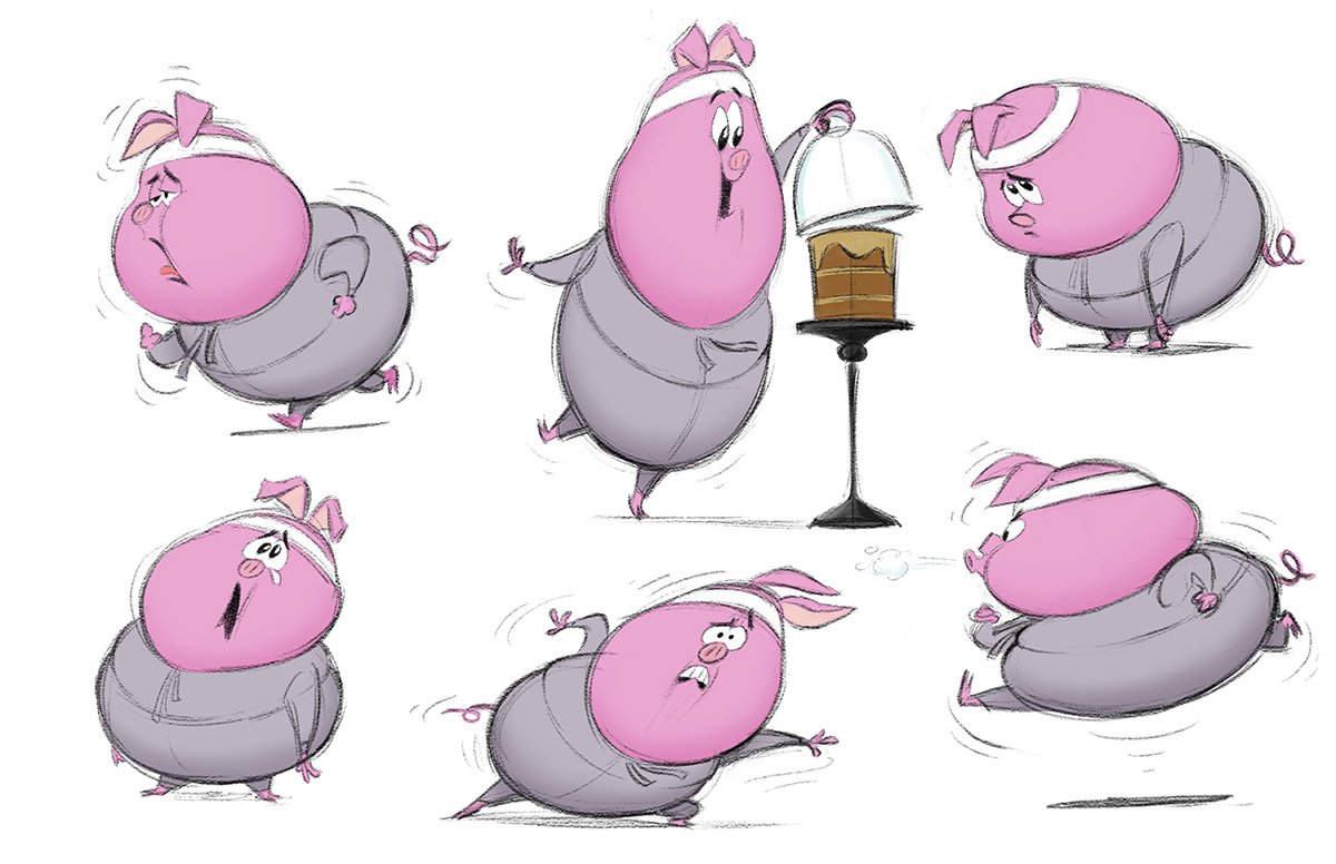 Mark Oftedal, Piggy Poses Model Sheet